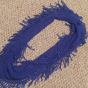 Blue infinity scarf